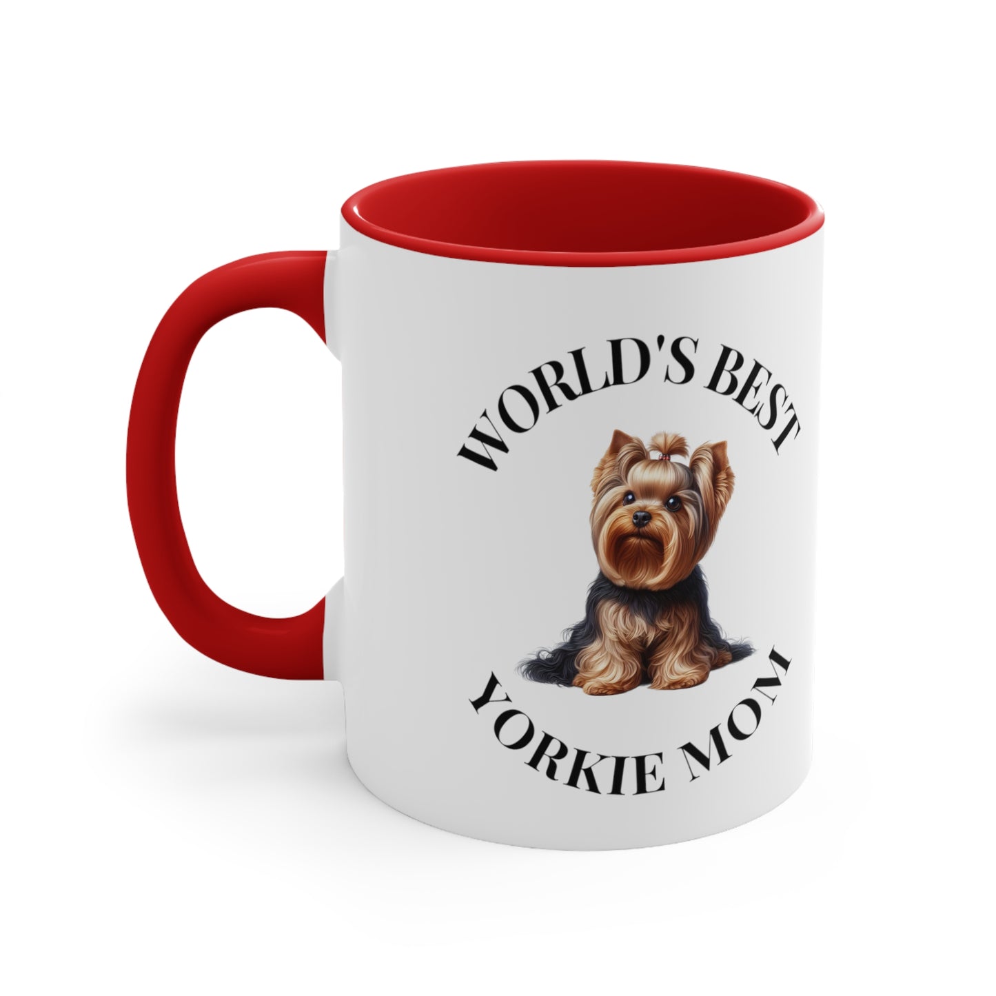 Accent Coffee Mug, 11oz "Yorkie Mom"