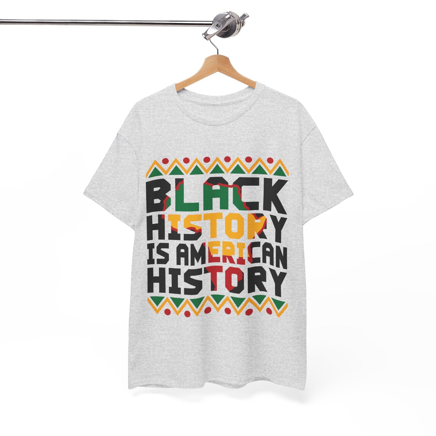 Camiseta unisex de algodón pesado "Historia negra americana"