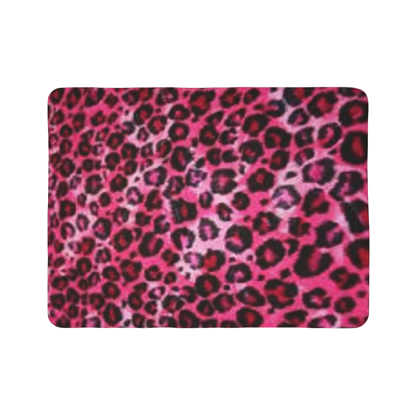 Fleece Sherpa Blanket “Pink Leopard”