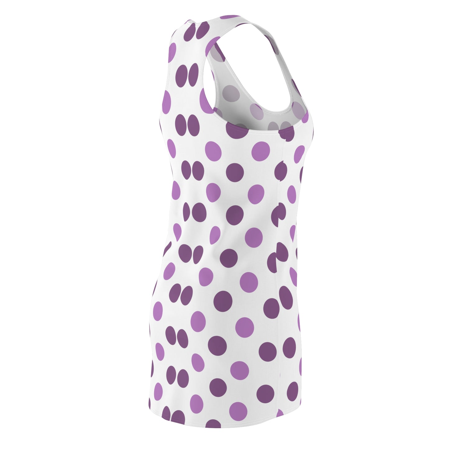 Women's Cut & Sew Racerback Dress "Lavender Polka Dot"