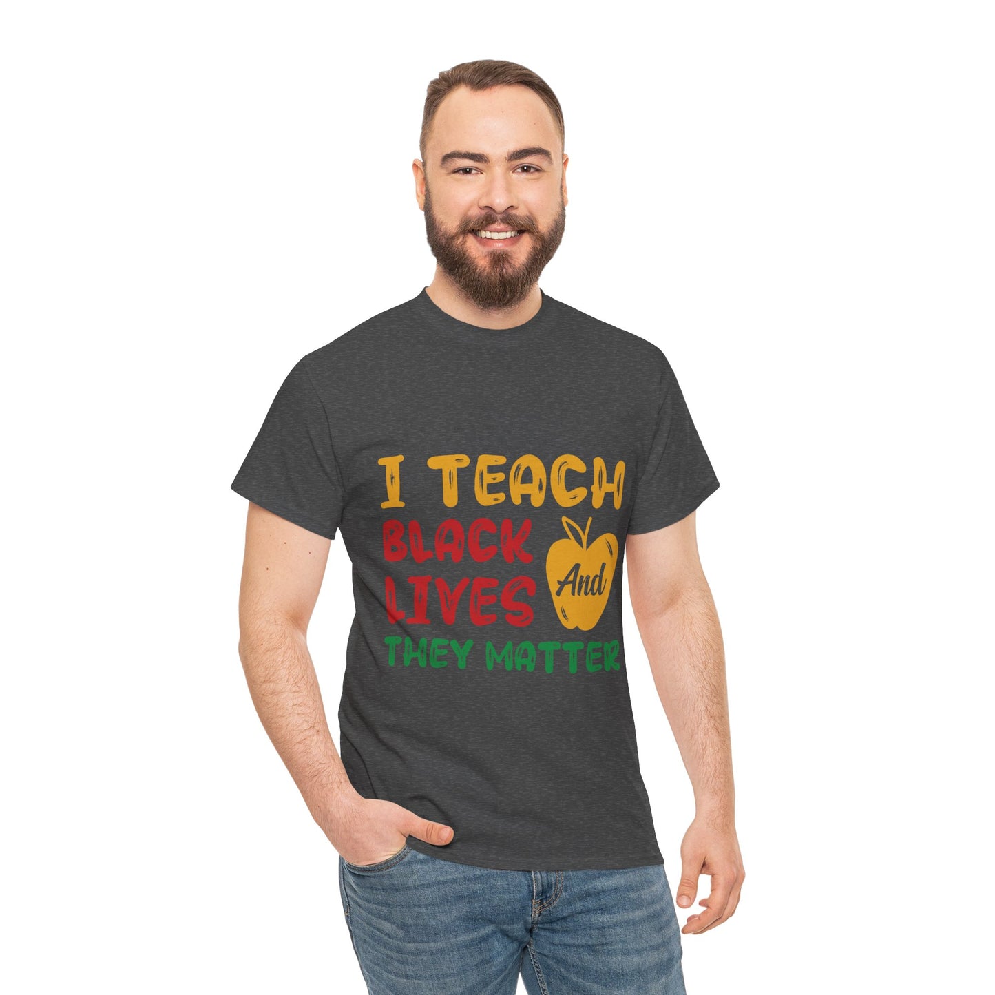 Camiseta unisex de algodón pesado "Teach Black Lives"