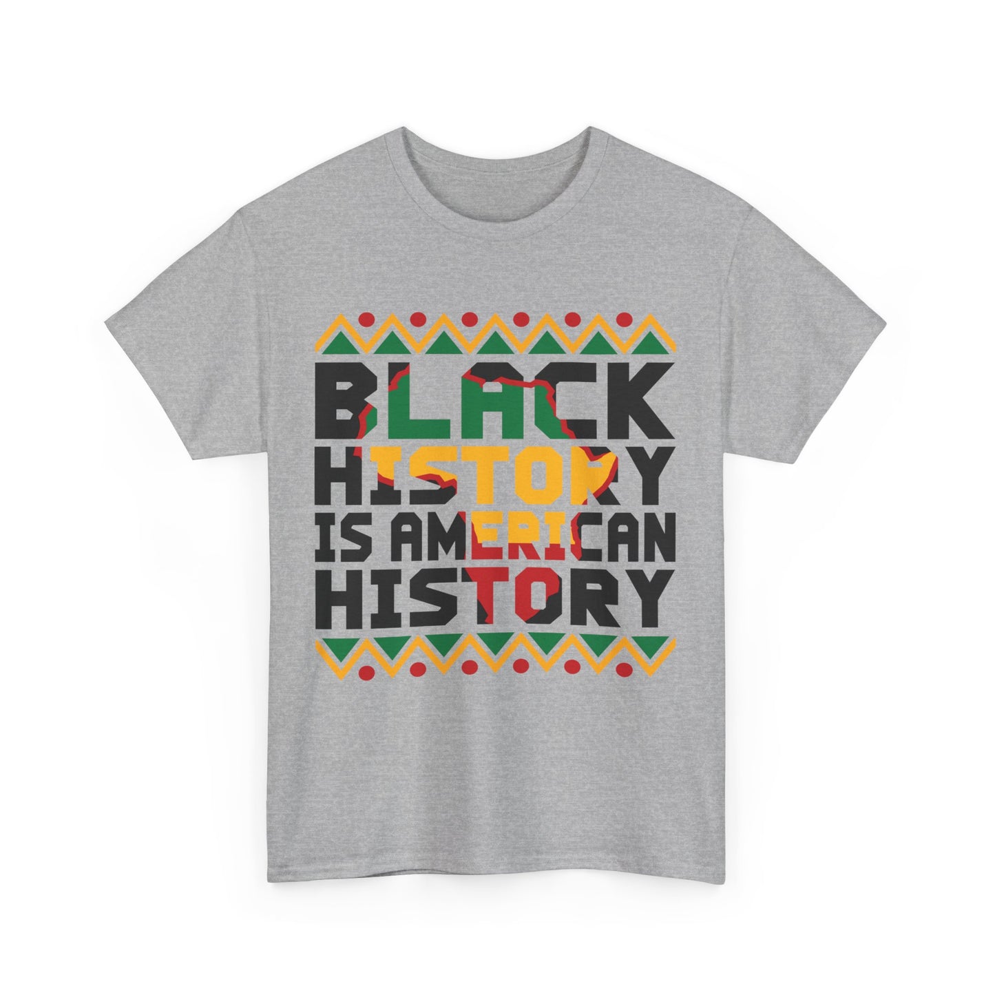 Camiseta unisex de algodón pesado "Historia negra americana"