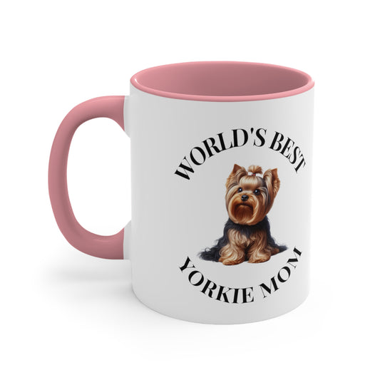 Accent Coffee Mug, 11oz "Yorkie Mom"