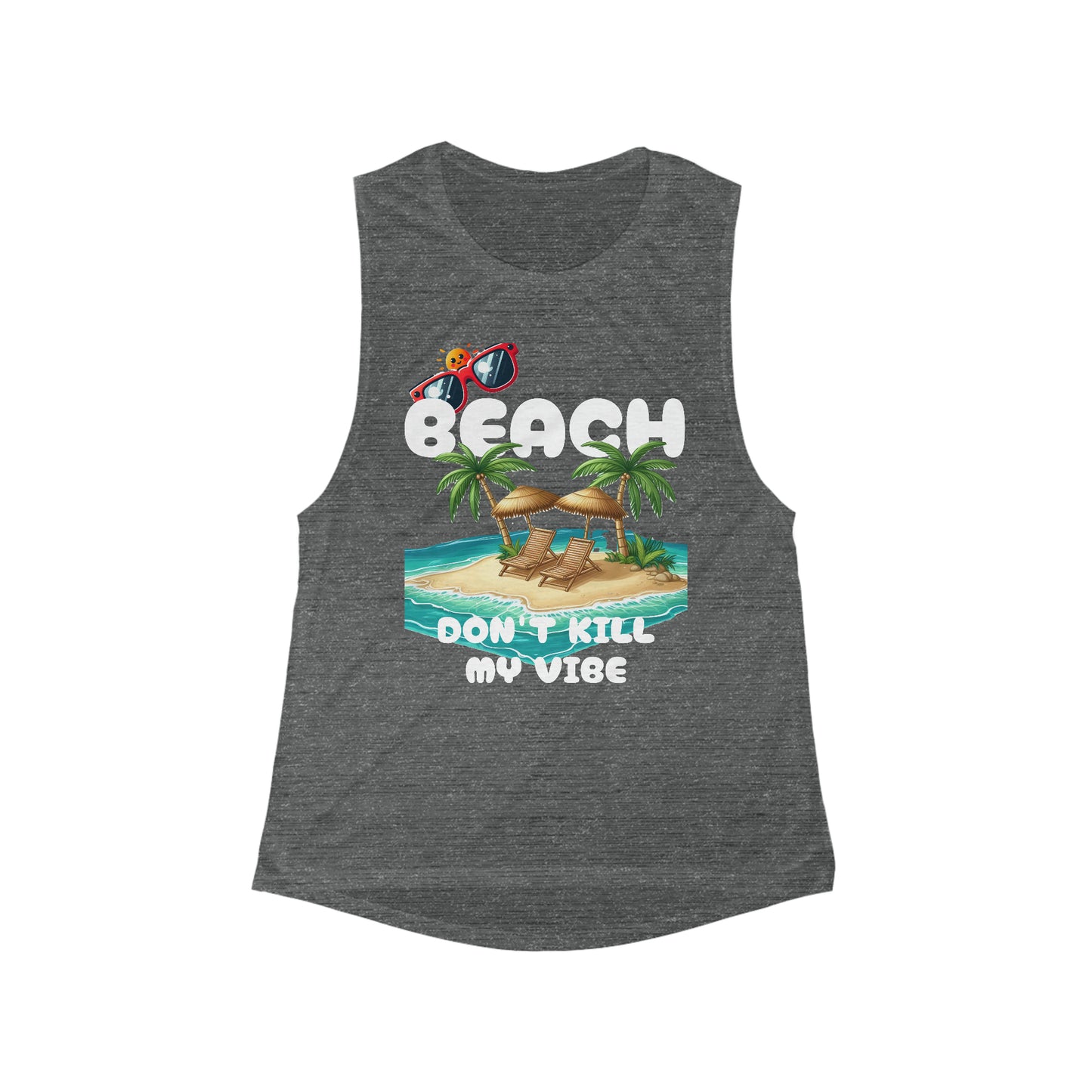 Women's Flowy Scoop Muscle Tank “My Vibe III”