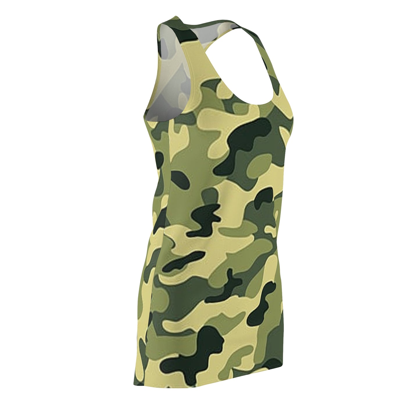 Cut & Sew Racerback Dress “Khaki Green Camo”