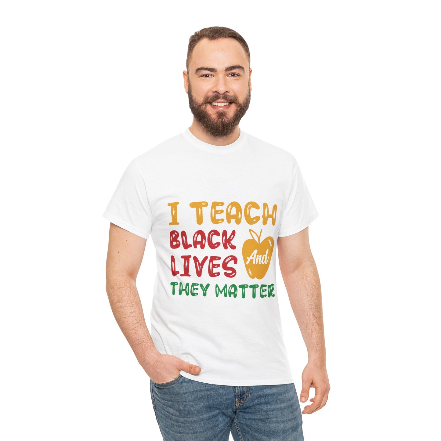 Camiseta unisex de algodón pesado "Teach Black Lives"