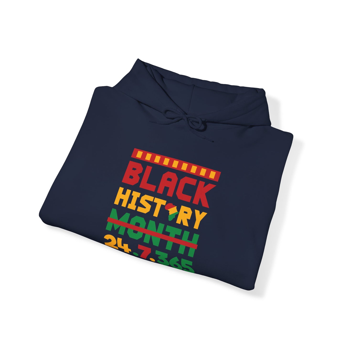 Sudadera con capucha unisex “Historia Negra 24.7.365"