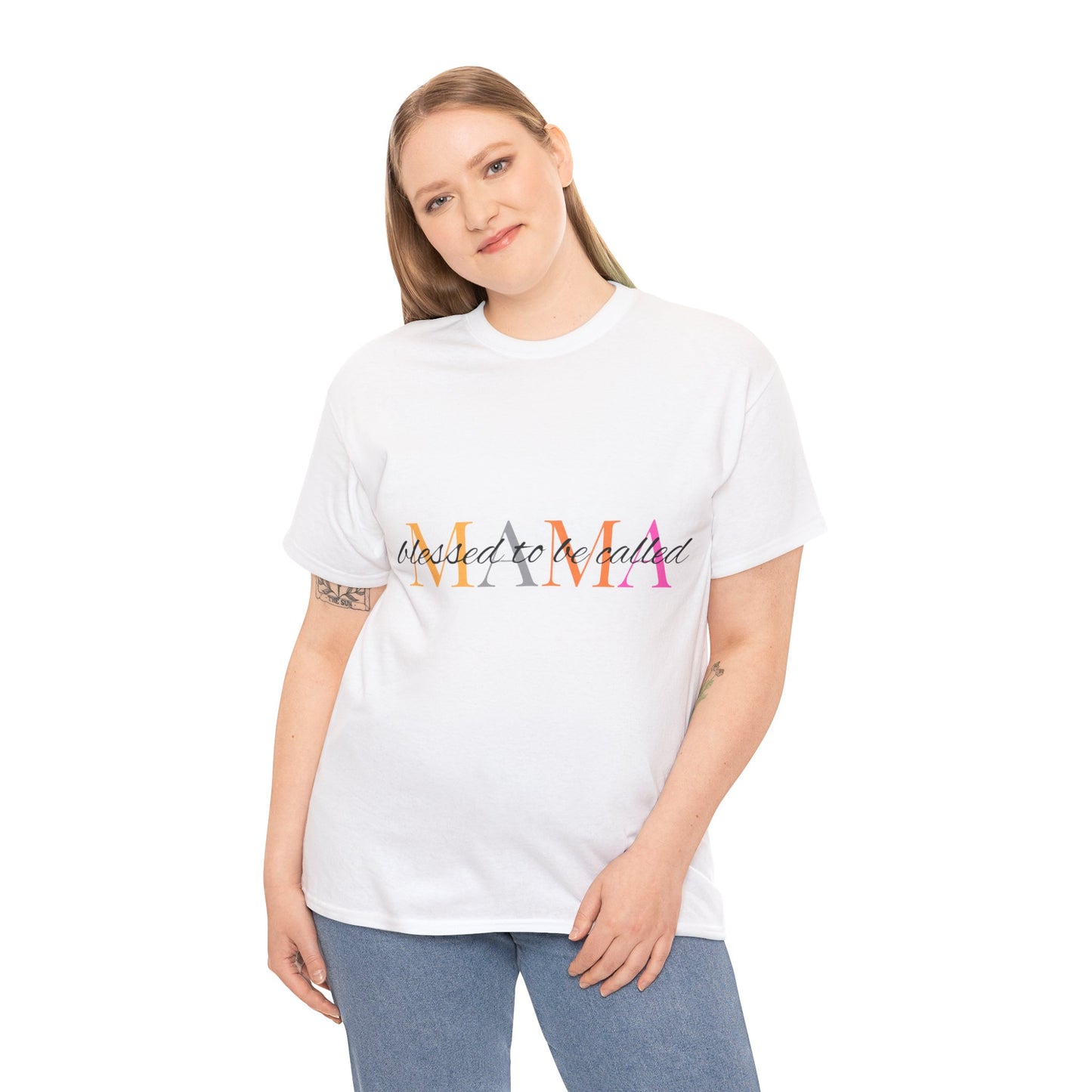 Unisex Heavy Cotton Tee "Blessed Mama"