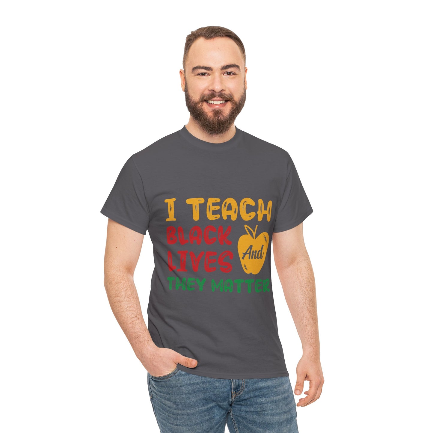 Camiseta unisex de algodón pesado "Teach Black Lives"