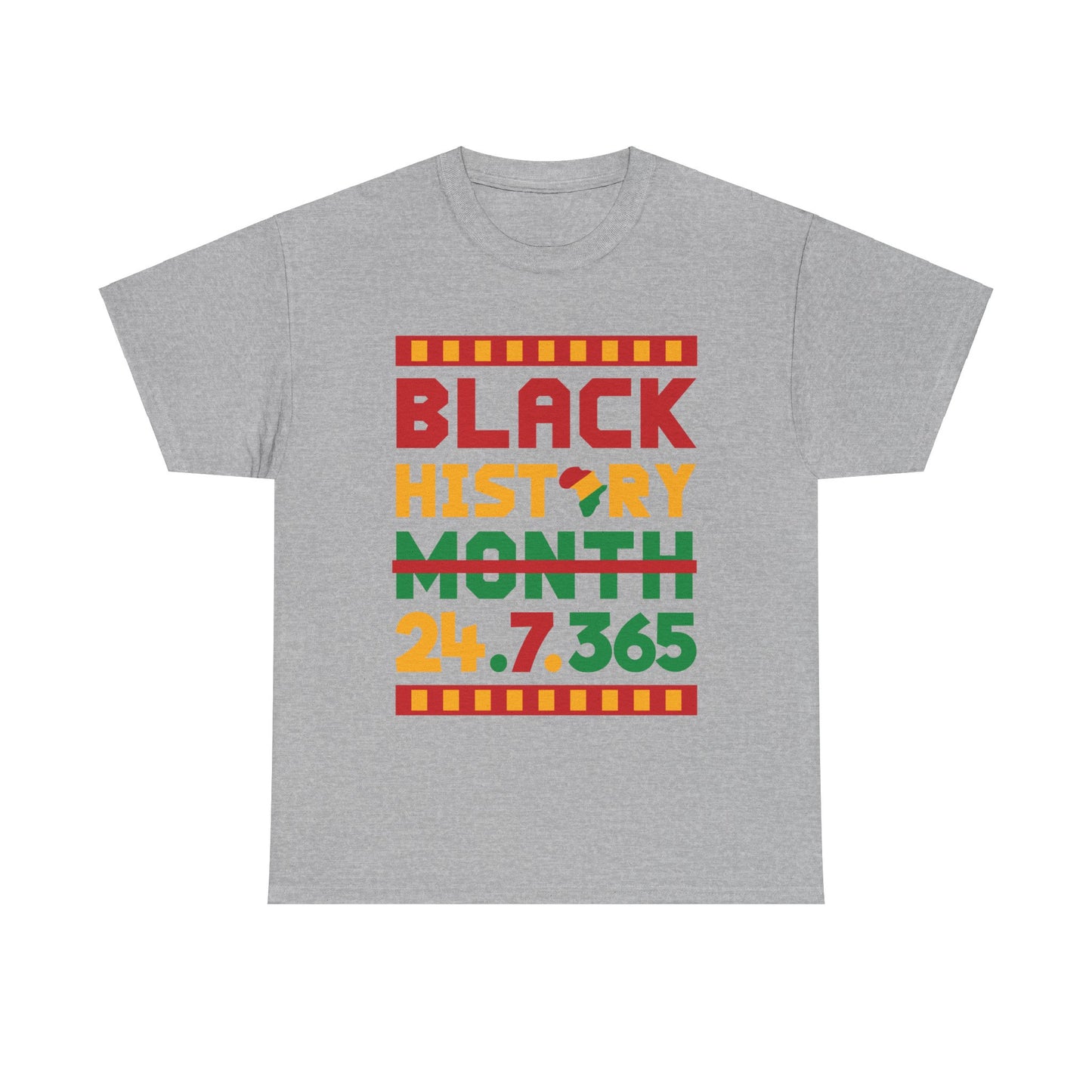 Camiseta unisex de algodón pesado “Black History 24.7.365”