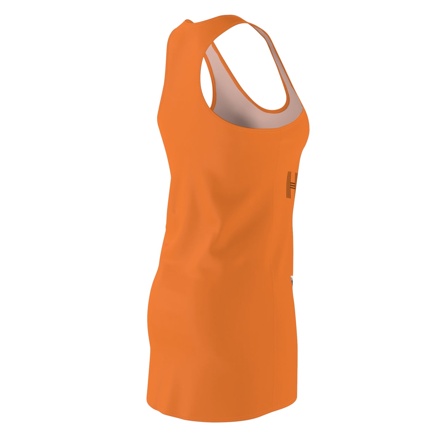 Cut & Sew Racerback Dress "Texas Hold 'Em I - Orange”