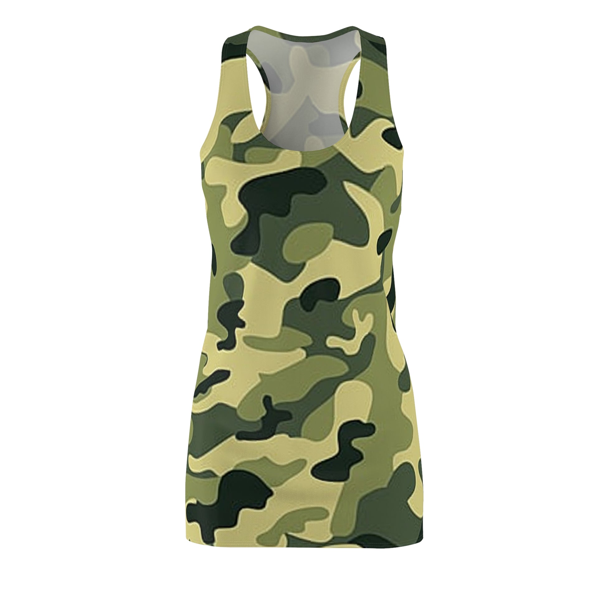 Cut & Sew Racerback Dress Khaki Green Camo Sunnie's Creations Cut & Sew Racerback Dress Khaki Green Camo Sunnie's Creations