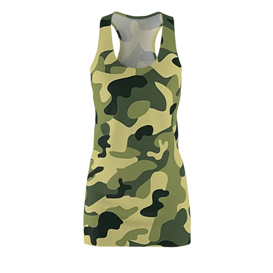 Cut & Sew Racerback Dress “Khaki Green Camo”