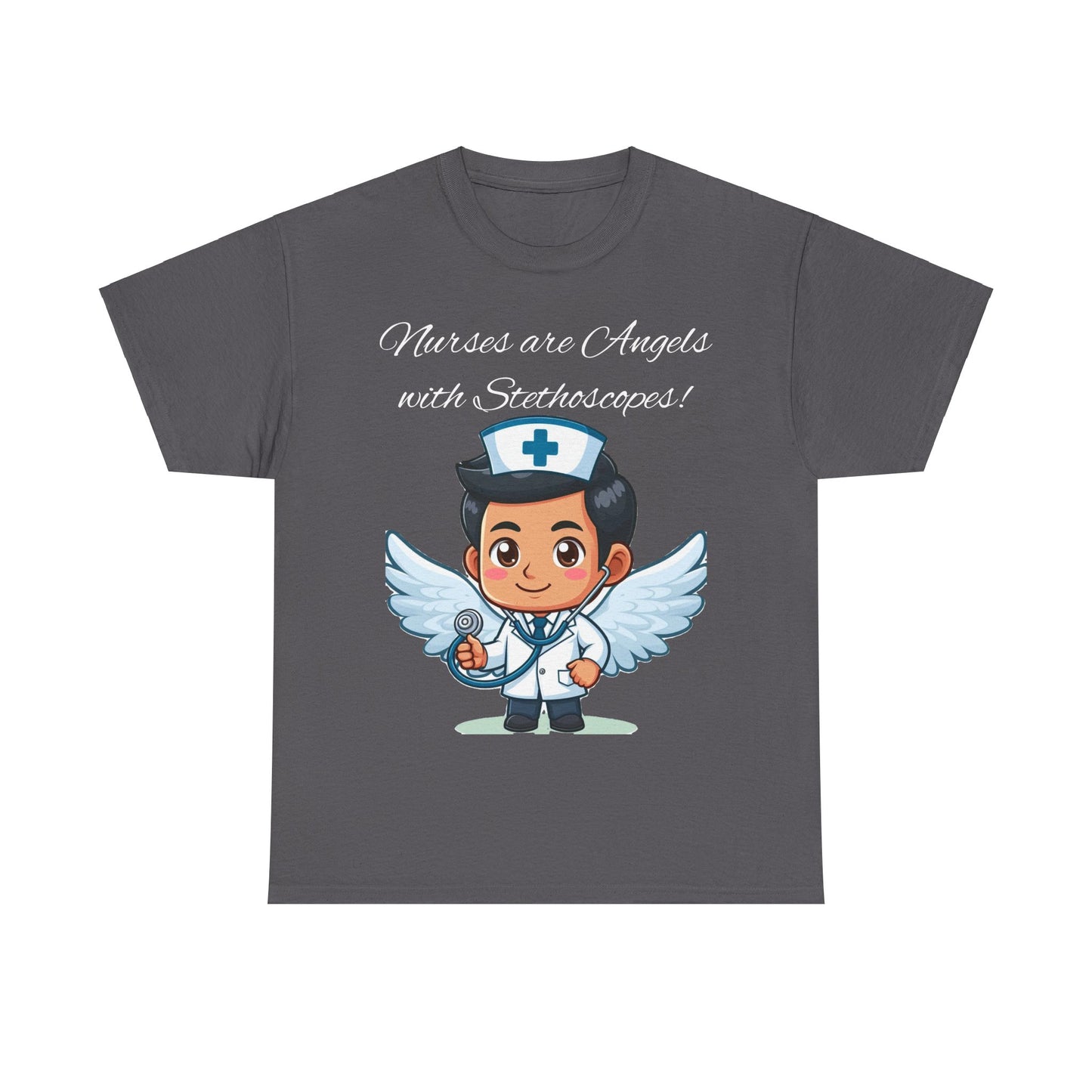 Men's Heavy Cotton Tee "Nurses are Angels"