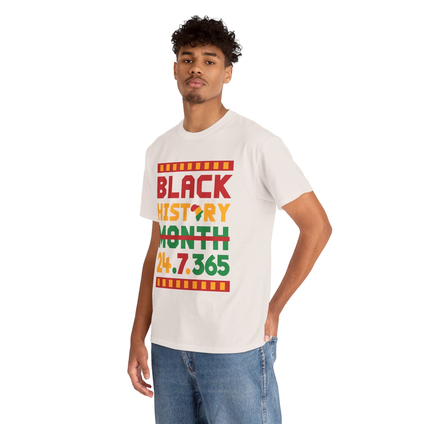 Camiseta unisex de algodón pesado “Black History 24.7.365”