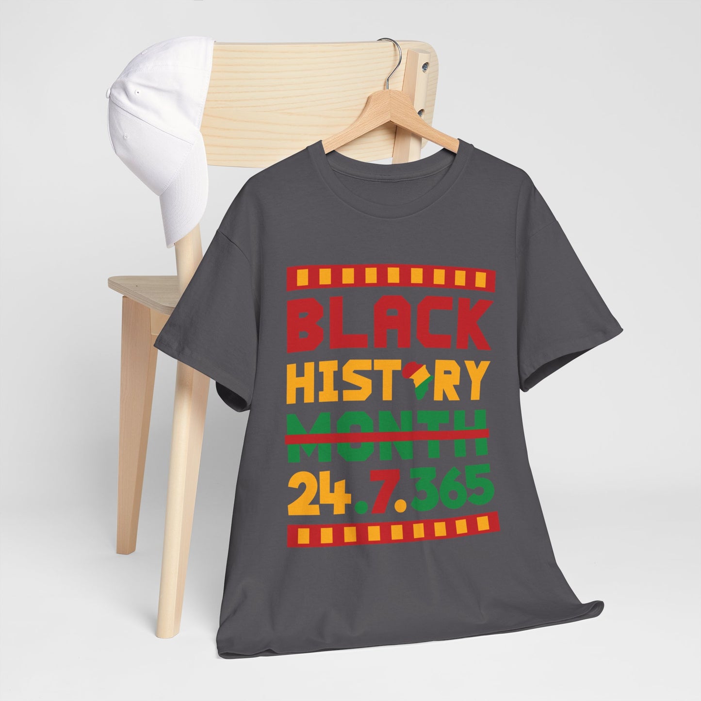 Camiseta unisex de algodón pesado “Black History 24.7.365”