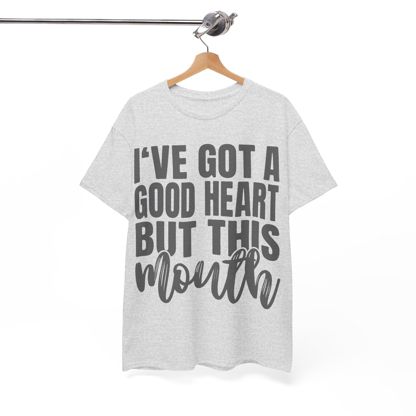 Camiseta de algodón pesado para mujer "Good Heart"