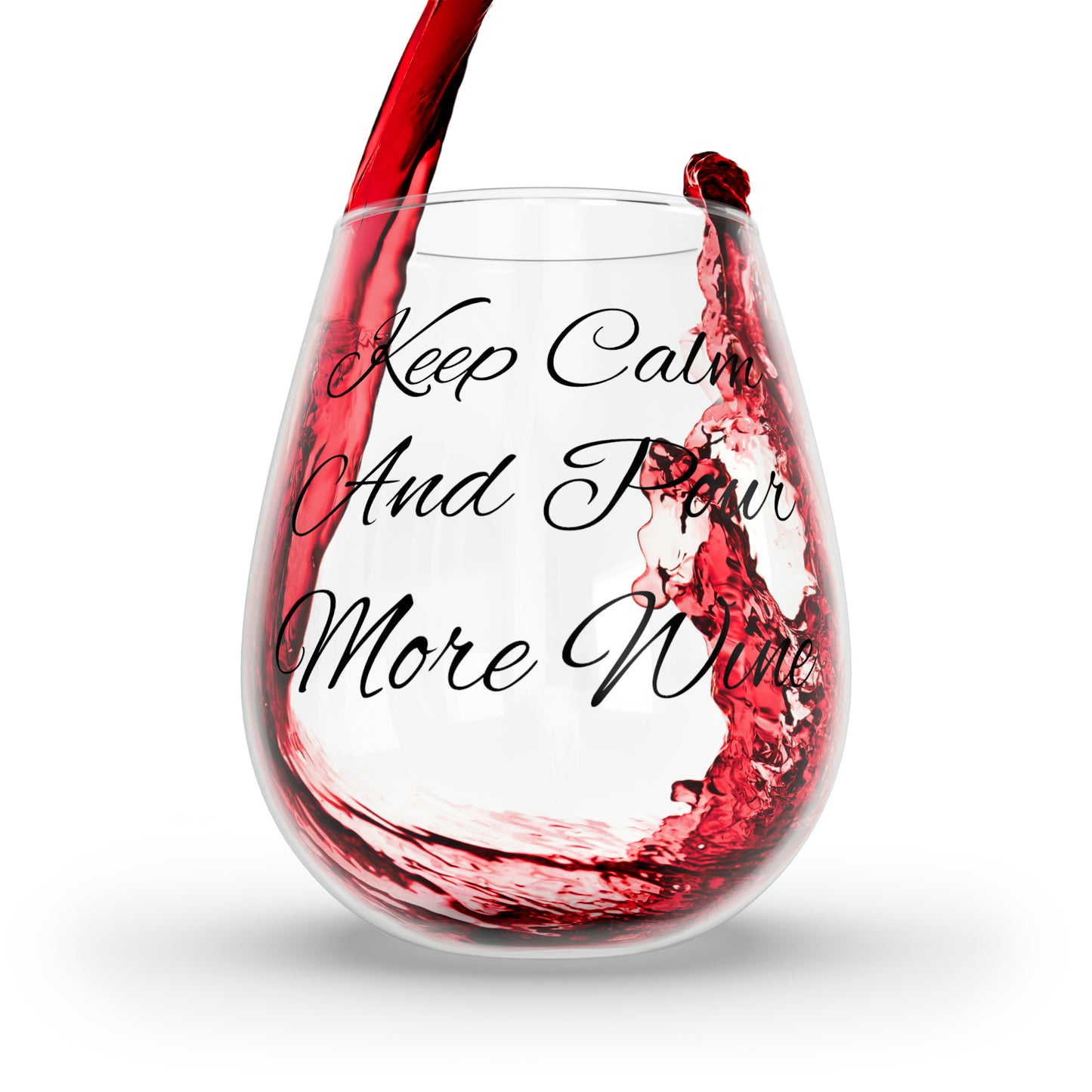 Copa de vino sin tallo, 11,75 oz "Pour More"