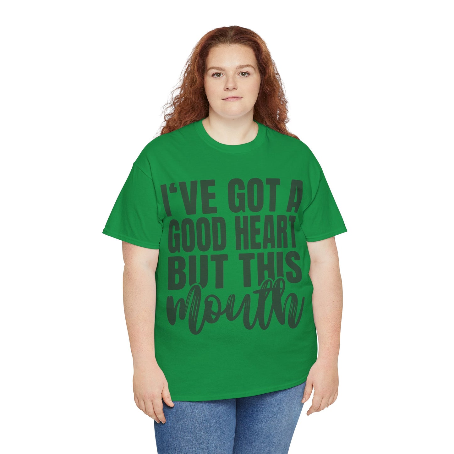 Camiseta de algodón pesado para mujer "Good Heart"