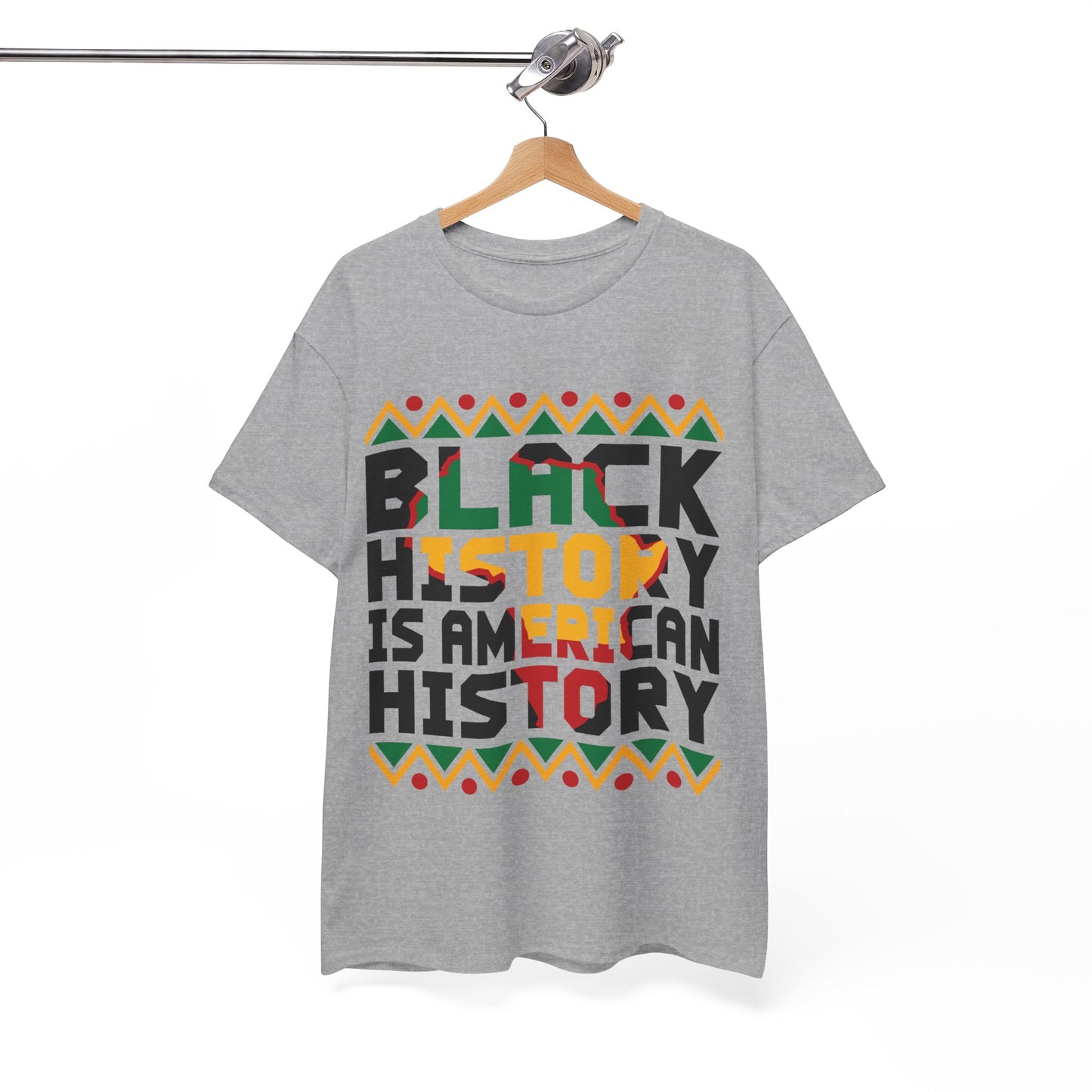 Camiseta unisex de algodón pesado "Historia negra americana"