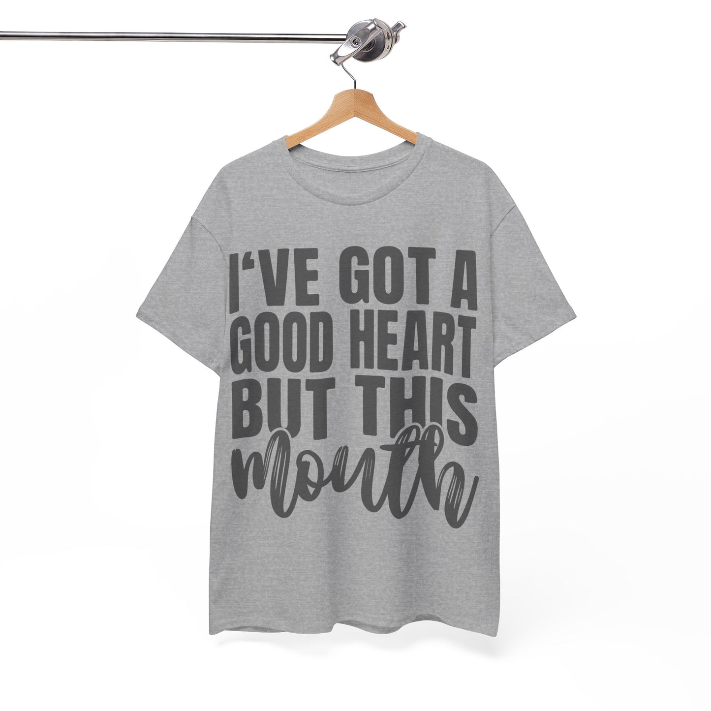 Camiseta de algodón pesado para mujer "Good Heart"