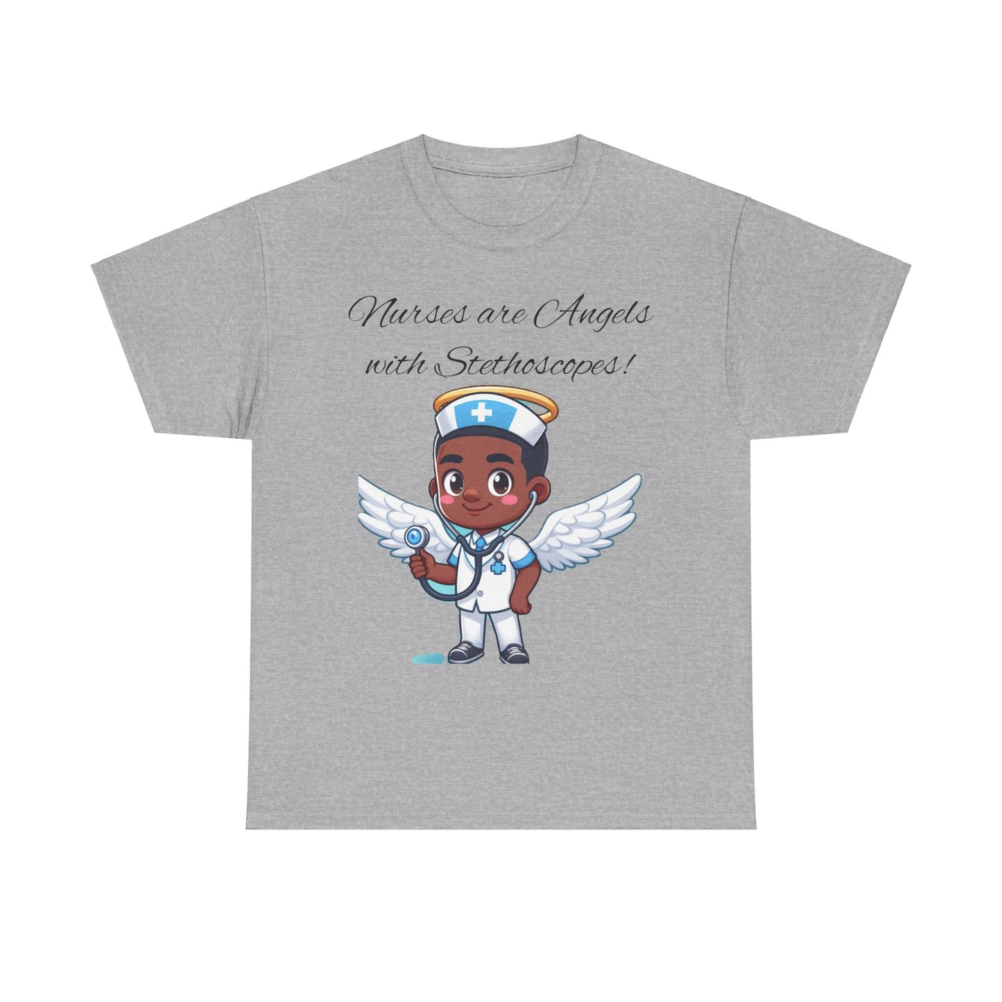 Men's Heavy Cotton Tee "Nurses are Angels"