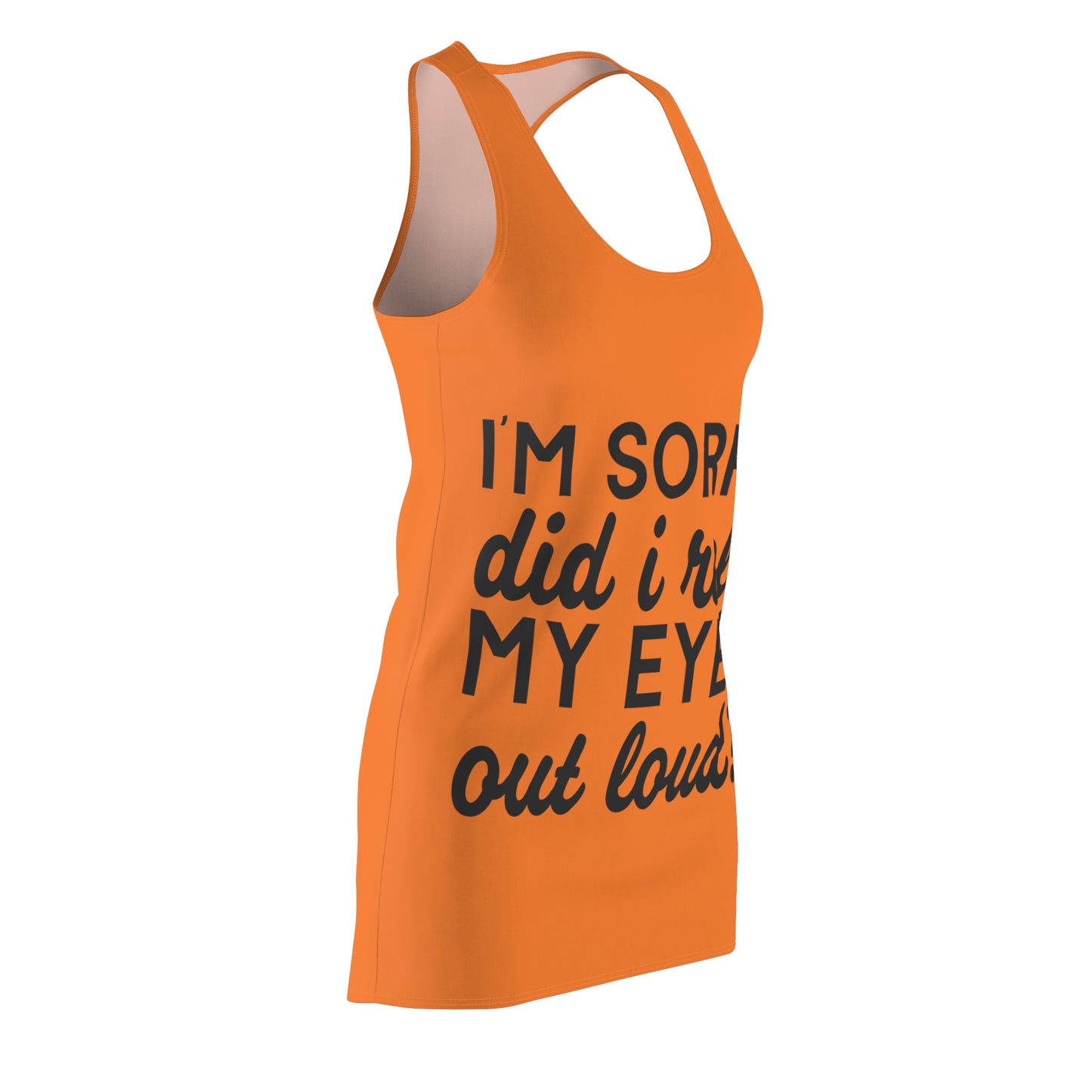 Cut & Sew Racerback Dress "Eye Roll”