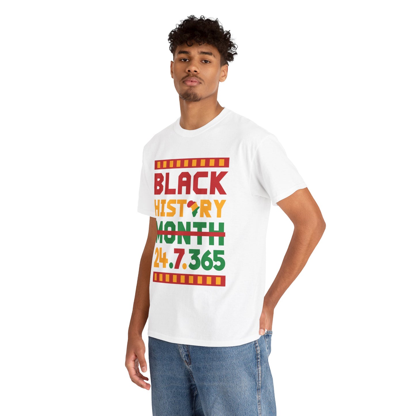 Camiseta unisex de algodón pesado “Black History 24.7.365”