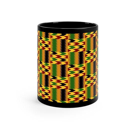 11oz Black Mug “Kente”