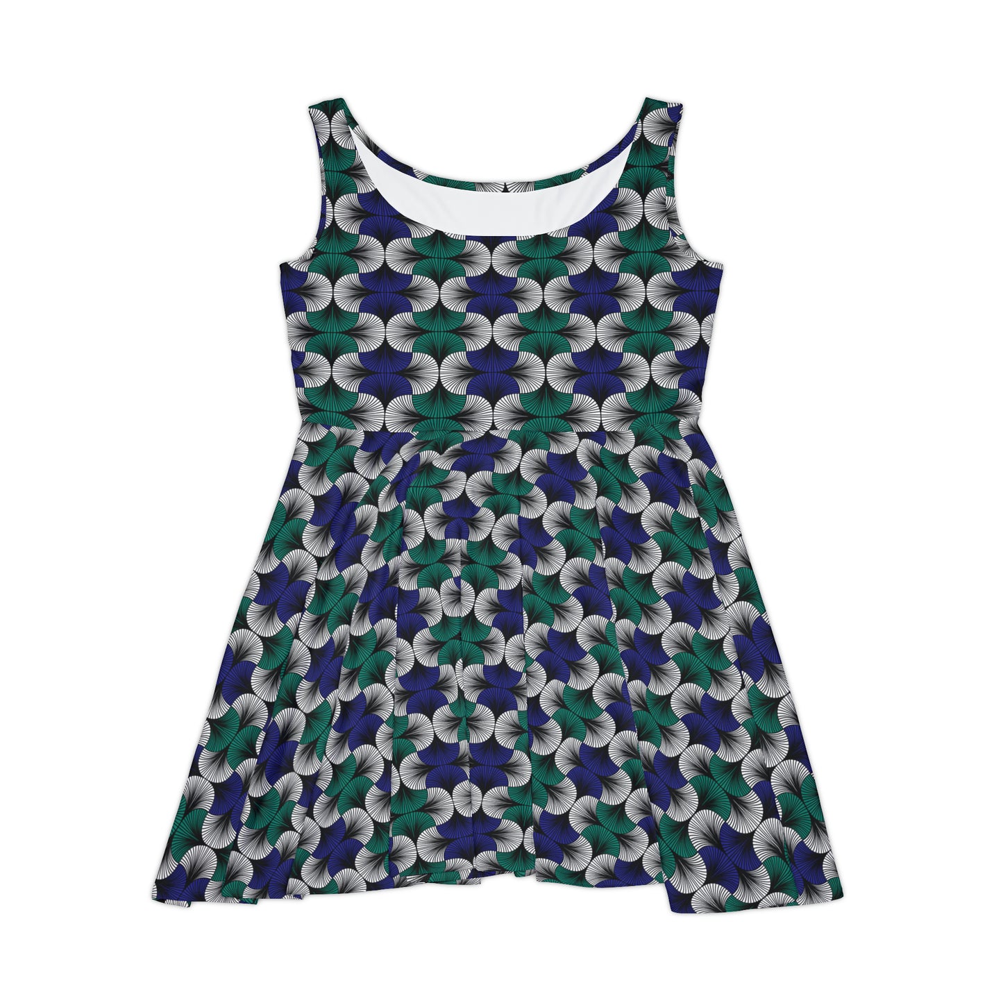 Women's Skater Dress "Blue-Green"