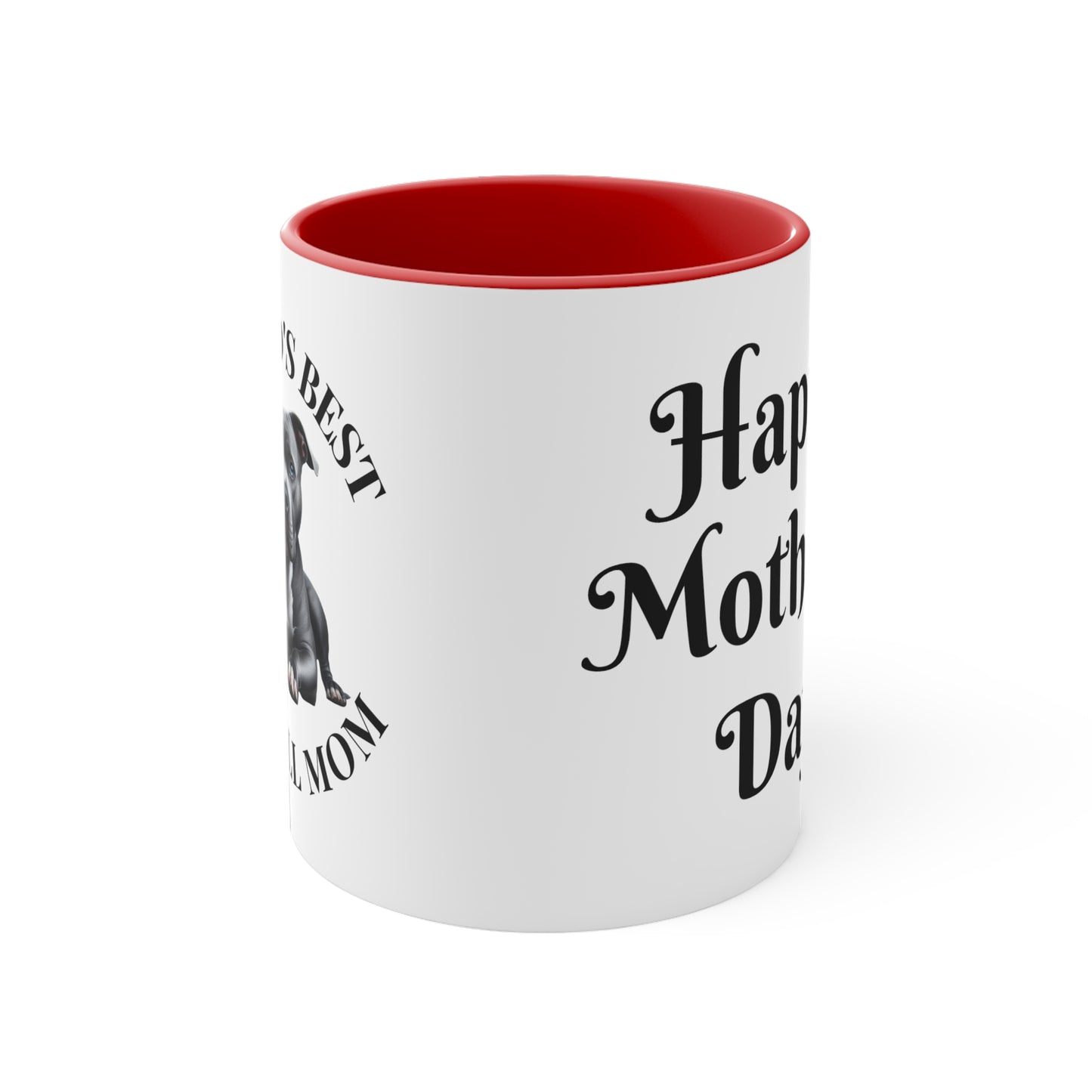 Accent Coffee Mug, 11oz "Pitbull Mom"