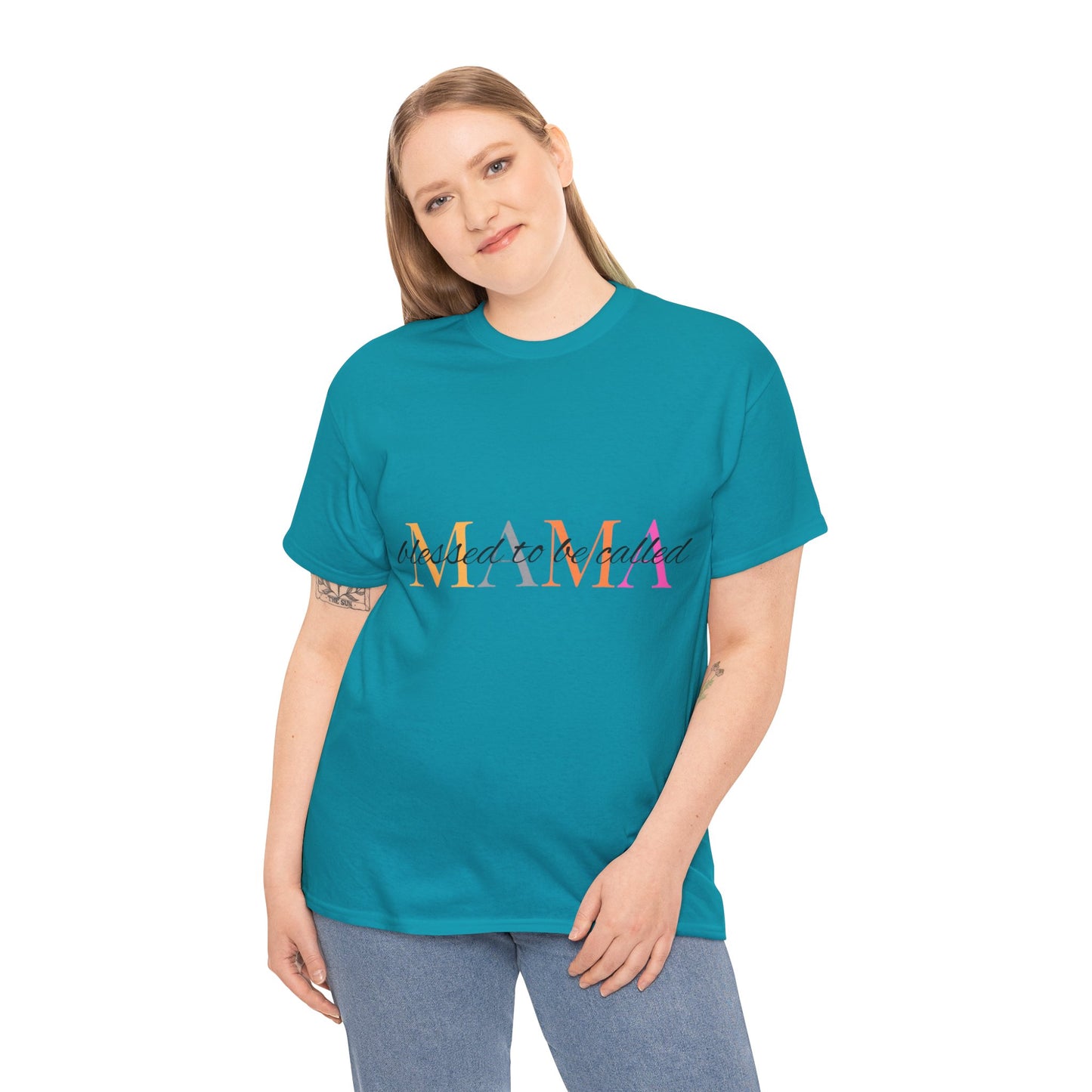 Unisex Heavy Cotton Tee "Blessed Mama"