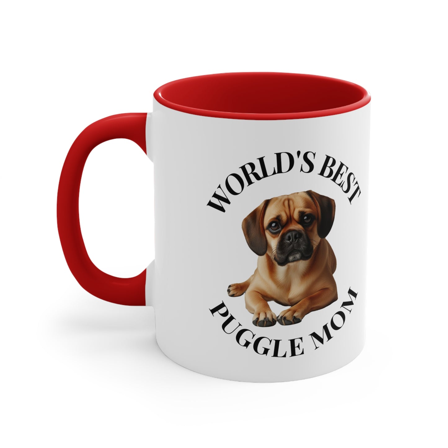 Accent Coffee Mug, 11oz "Puggle Mom"