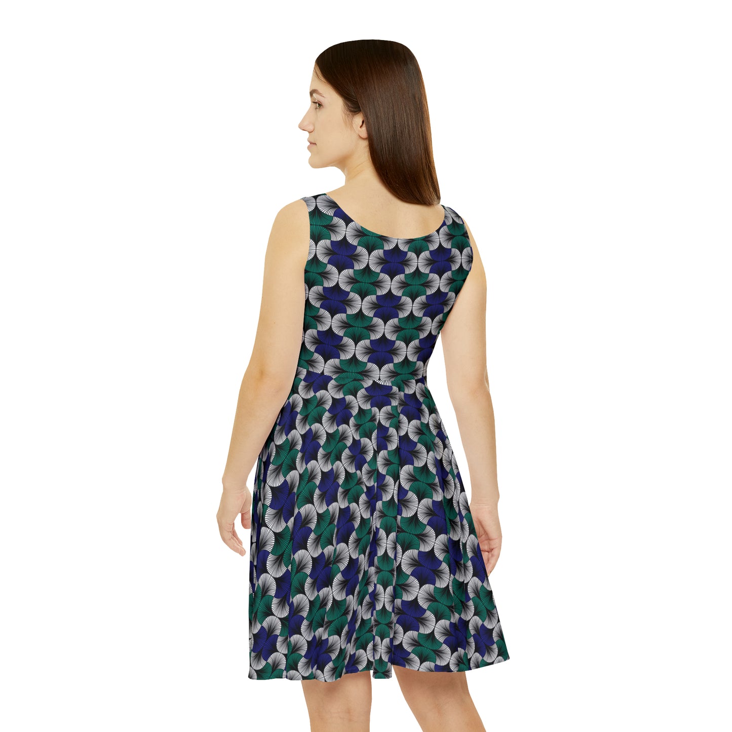 Women's Skater Dress "Blue-Green"