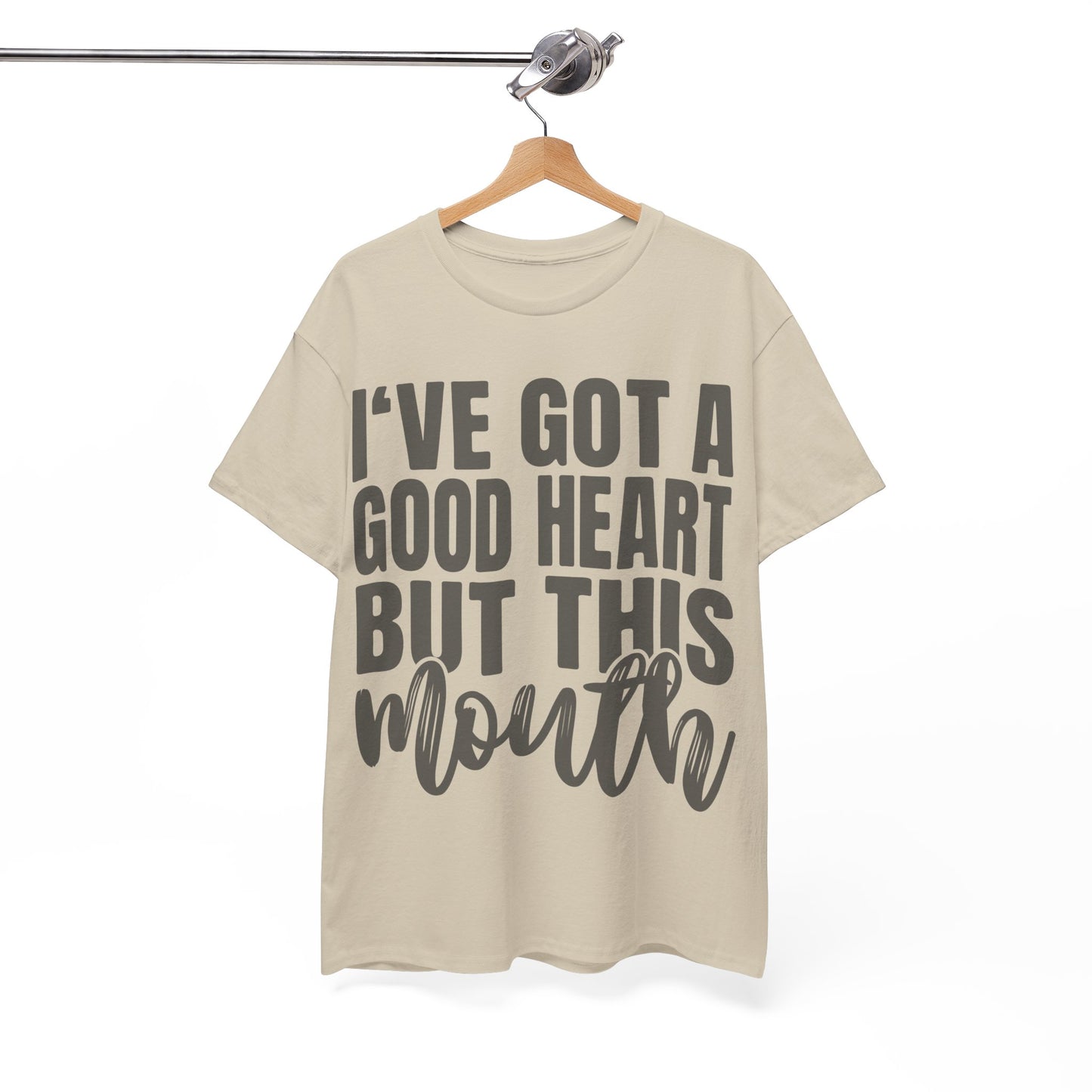 Camiseta de algodón pesado para mujer "Good Heart"