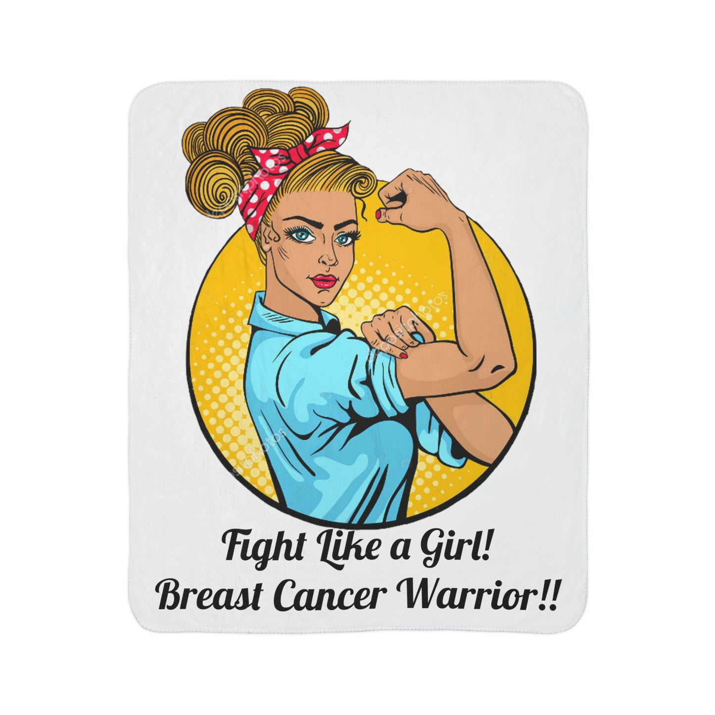 Fleece Sherpa Blanket “Fight Like a Girl”