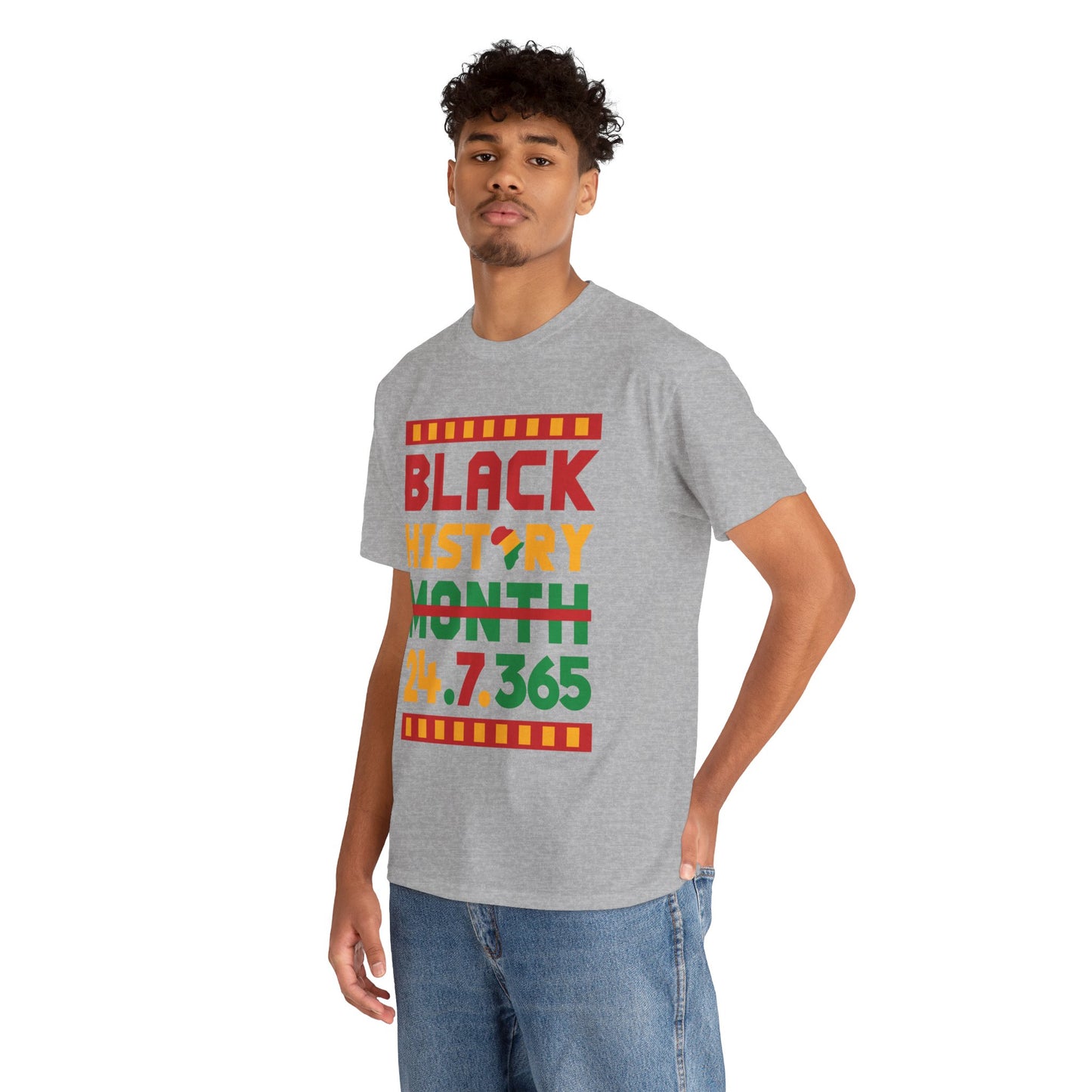 Camiseta unisex de algodón pesado “Black History 24.7.365”