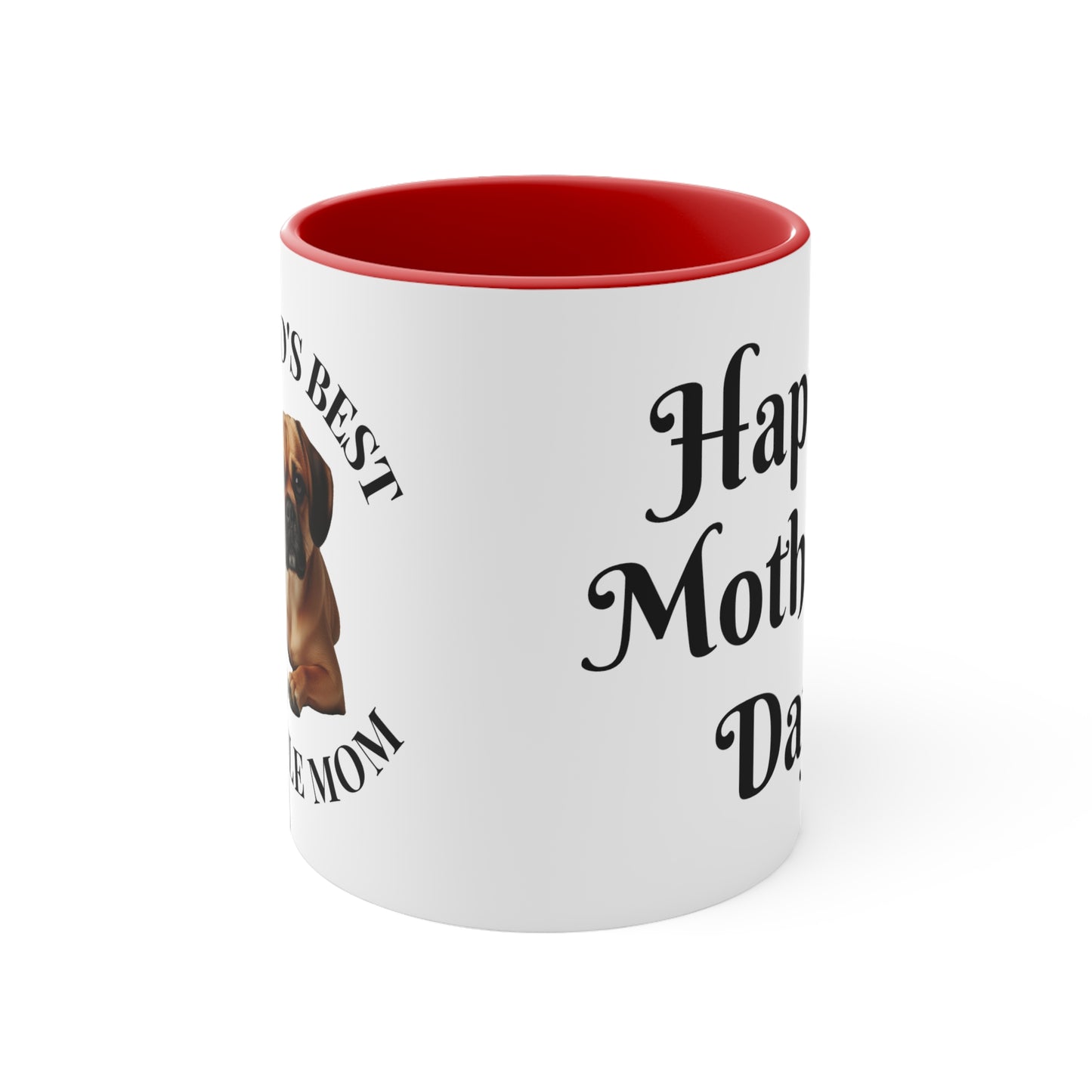 Accent Coffee Mug, 11oz "Puggle Mom"