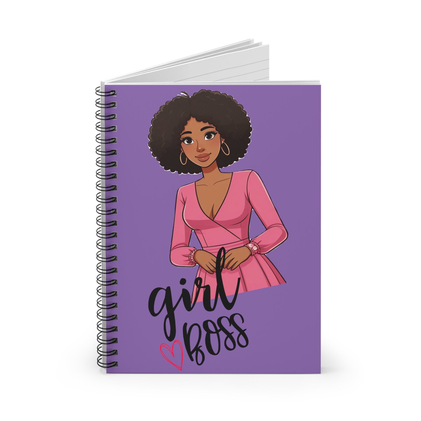 Spiral Notebook - Ruled Line "Girl Boss”