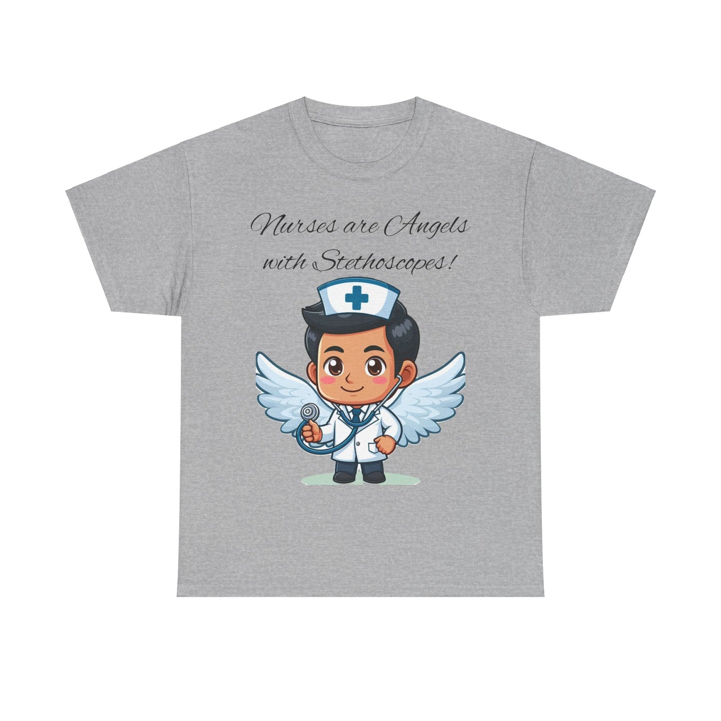 Men's Heavy Cotton Tee "Nurses are Angels"