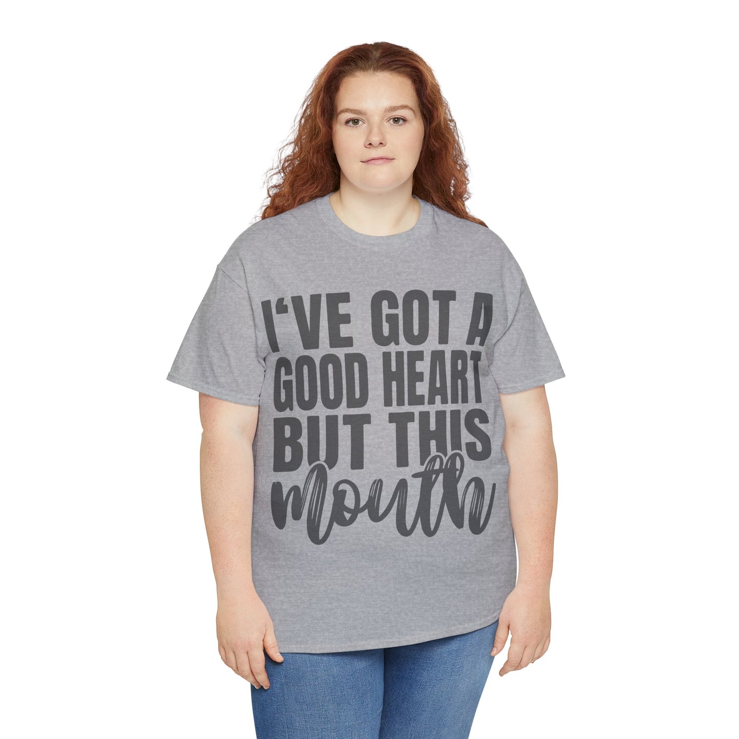 Camiseta de algodón pesado para mujer "Good Heart"