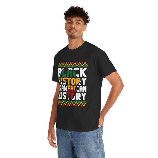 Camiseta unisex de algodón pesado "Historia americana negra II"