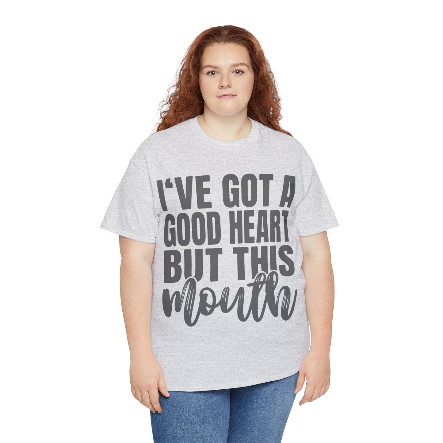 Camiseta de algodón pesado para mujer "Good Heart"