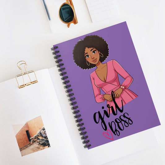 Spiral Notebook - Ruled Line "Girl Boss”