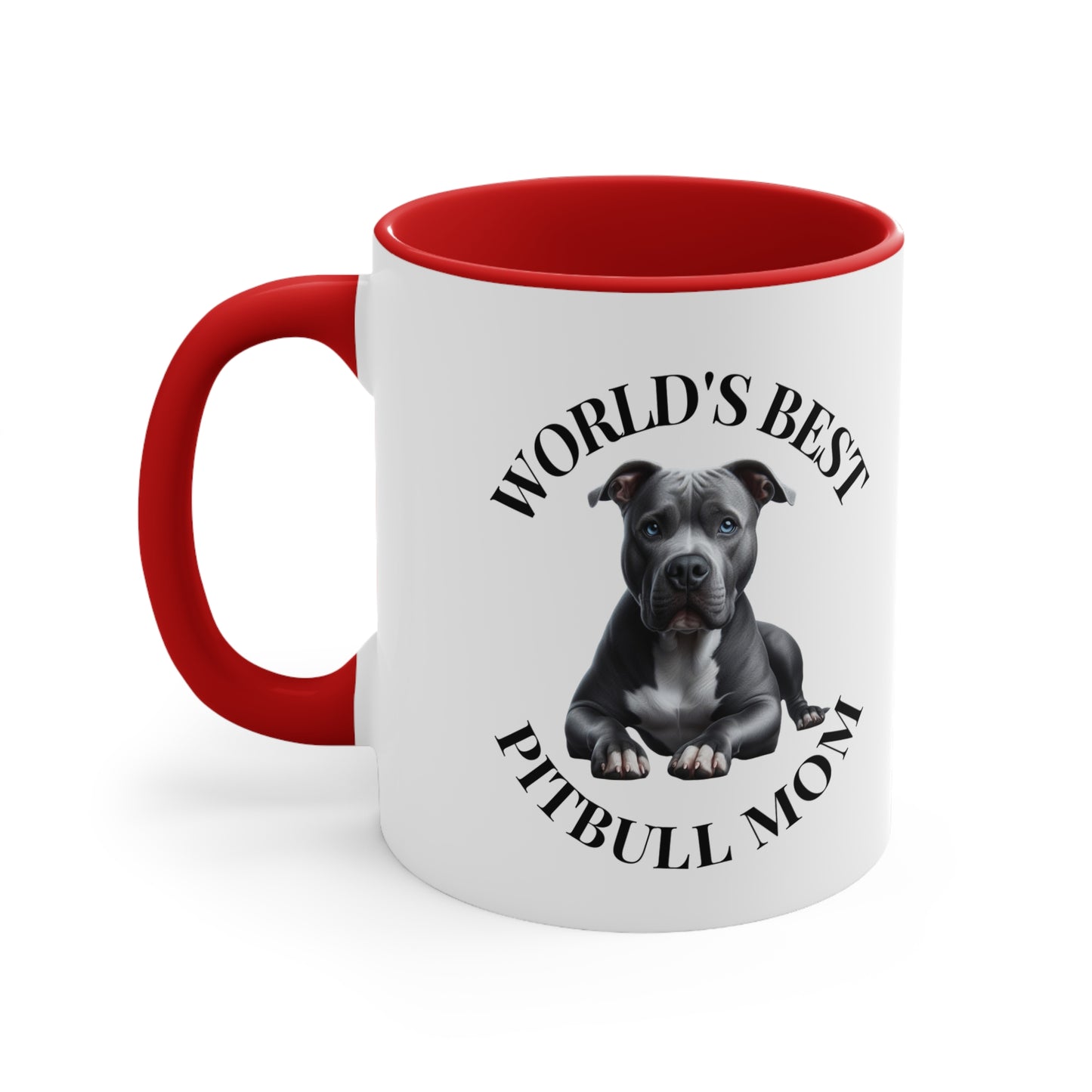 Accent Coffee Mug, 11oz "Pitbull Mom"