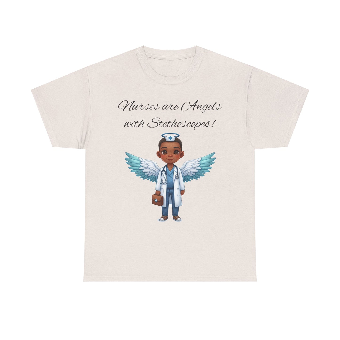 Men's Heavy Cotton Tee "Nurses are Angels"