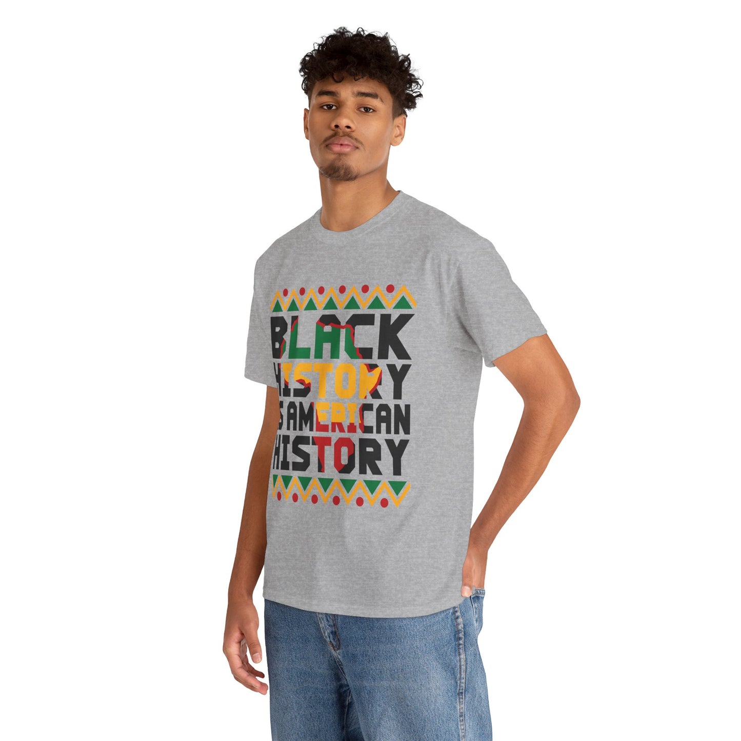 Camiseta unisex de algodón pesado "Historia negra americana"