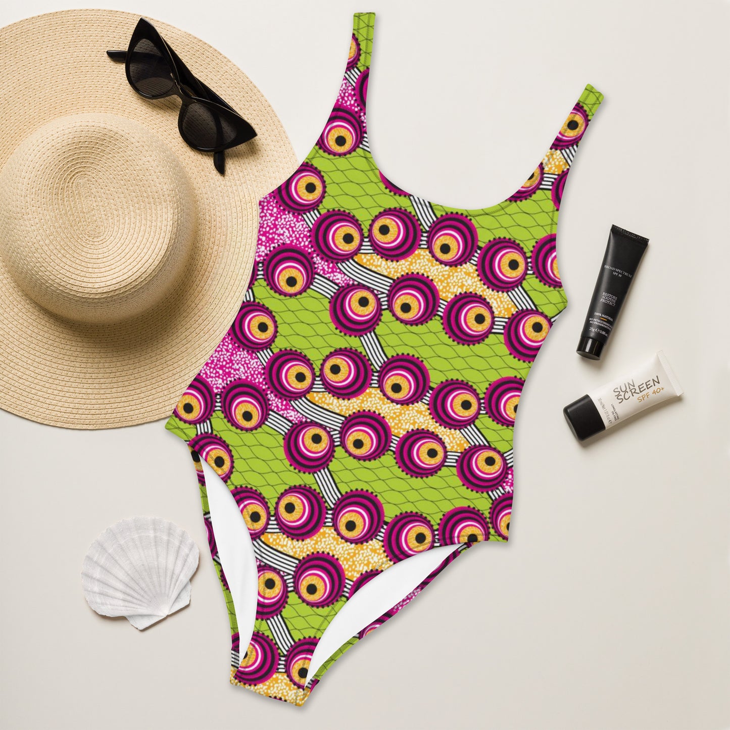 One-Piece Swimsuit "Spirals"